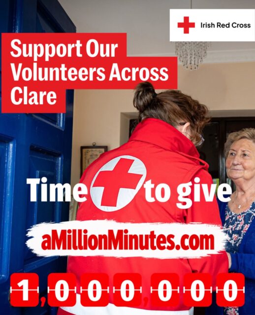 Clare, keep an eye out for our volunteers! ❤️ Throughout this month, as part of the Irish Red Cross Million Minutes campaign, volunteers from the Clare Area Branch will be collecting donations at supermarkets and other locations across County Clare, including Ennis, Lissycasey, Roslevan, Doora, Drumquin and surrounding communities. Every contribution, no matter the size, helps the Irish Red Cross continue supporting people and communities when they need it most. By supporting your local volunteers, you’re helping us build safer, stronger and more resilient communities. If you see our volunteers while you’re out shopping, please stop by, say hello, and give what you can. 📍 Look out for Irish Red Cross volunteers across Clare ❤️ Donate if you can 🤝 Help us support communities at home and around the world ❤️ Together, we can make a difference, one minute at a time. Learn more: https://amillionminutes.com/events/