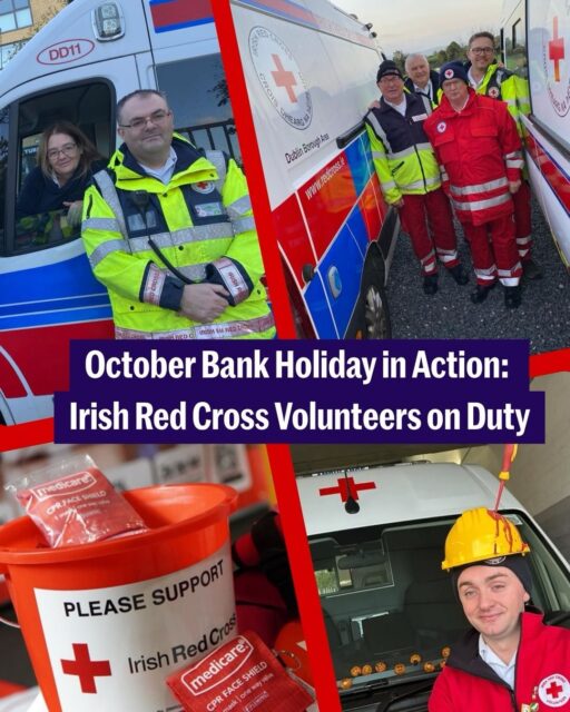 This October Bank Holiday weekend, Irish Red Cross volunteers were out in communities across Ireland 🚑❤️From supporting the Dublin Marathon and Marathon Expo to providing event cover, delivering CPR demonstrations and helping people learn lifesaving skills, our volunteers spent the weekend making a difference.Thank you to every volunteer who gave their time to help others.